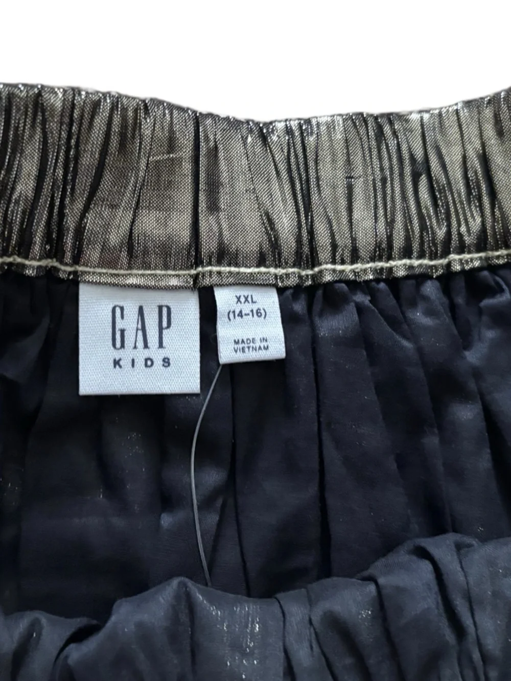 NWT Gap Kids metallic balloon skirt in a gunmetal gray color -XXL 14/16